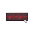 Red Heartbeat Print Extended Mouse Pad