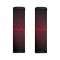 Red Heartbeat Print Handle Covers