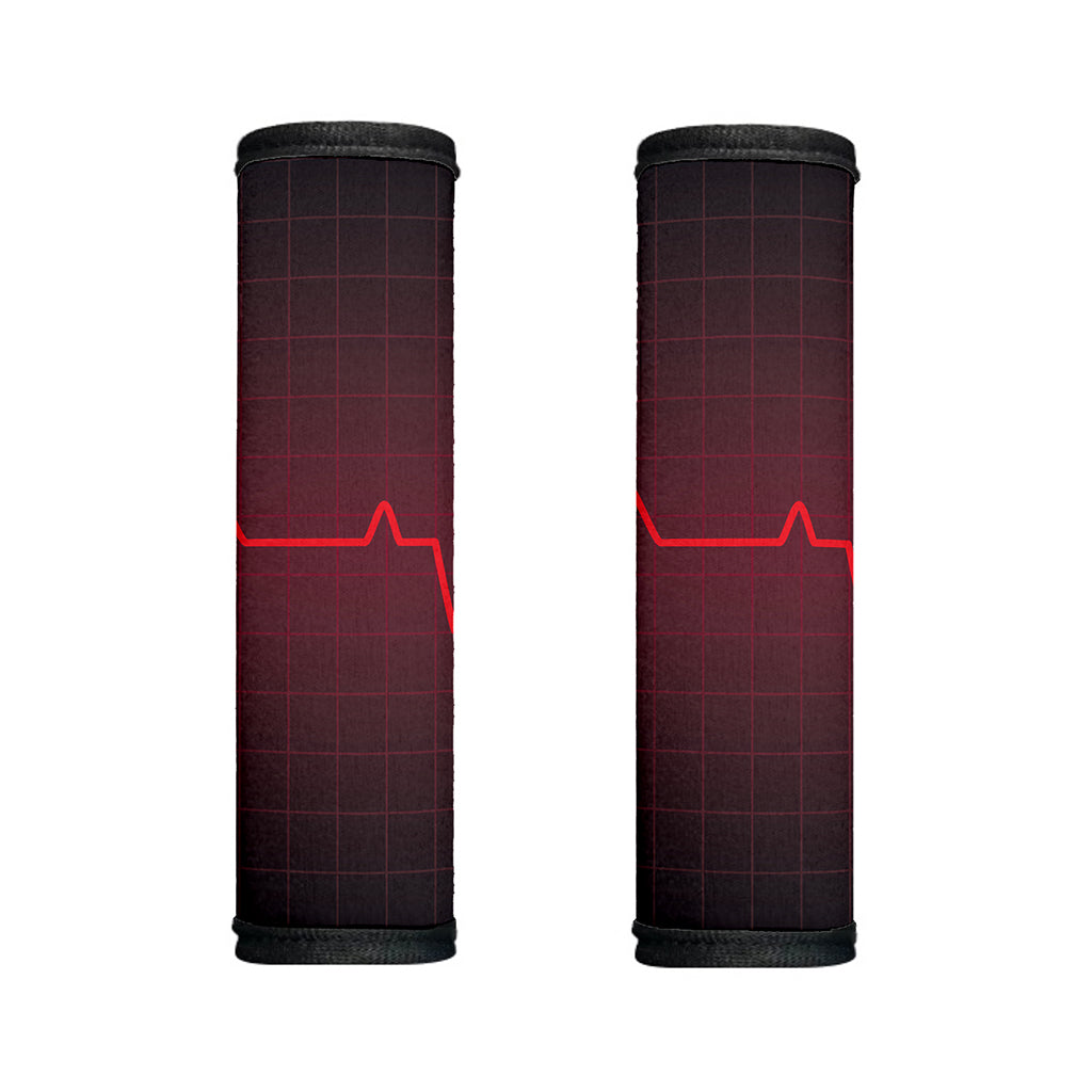 Red Heartbeat Print Handle Covers