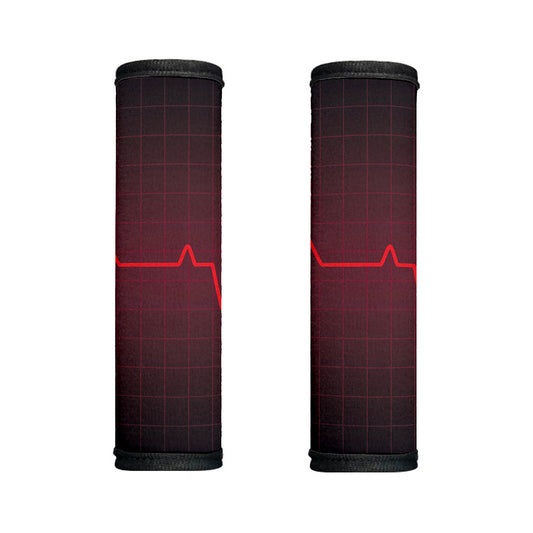 Red Heartbeat Print Handle Covers