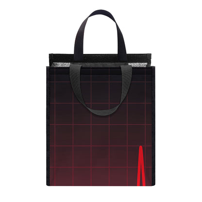 Red Heartbeat Print Insulated Lunch Tote