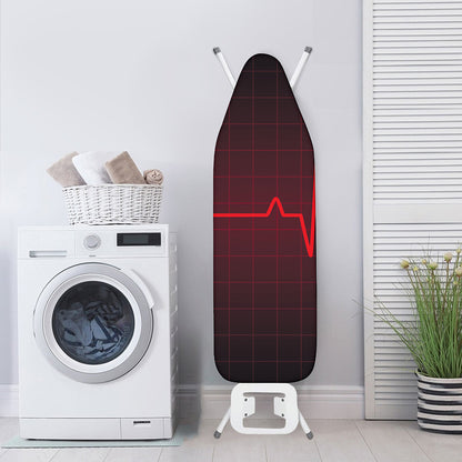 Red Heartbeat Print Ironing Board Cover