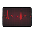 Red Heartbeat Print Kitchen Mat