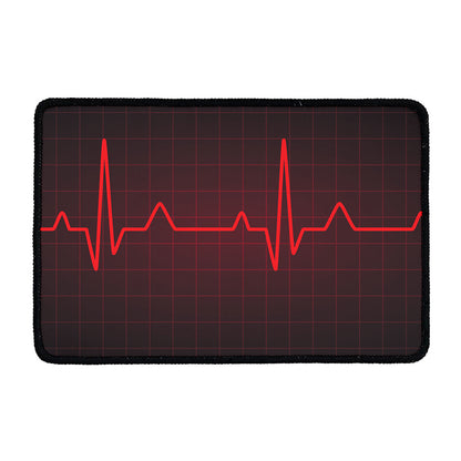 Red Heartbeat Print Kitchen Mat