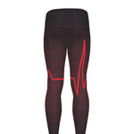 Red Heartbeat Print Men's leggings