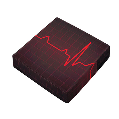 Red Heartbeat Print Outdoor Seat Cushion Cover