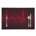 Red Heartbeat Print Placemat