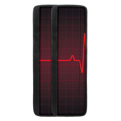 Red Heartbeat Print Refrigerator Handle Covers