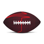 Red Heartbeat Print Rugby Ball