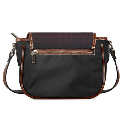 Red Heartbeat Print Saddle Bag
