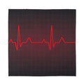 Red Heartbeat Print Silk Bandana