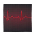 Red Heartbeat Print Silk Bandana