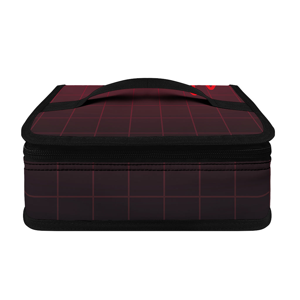 Red Heartbeat Print Small Lunch Bag