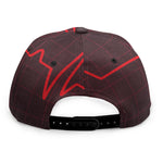 Red Heartbeat Print Snapback Cap