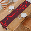 Red Heartbeat Print Table Runner