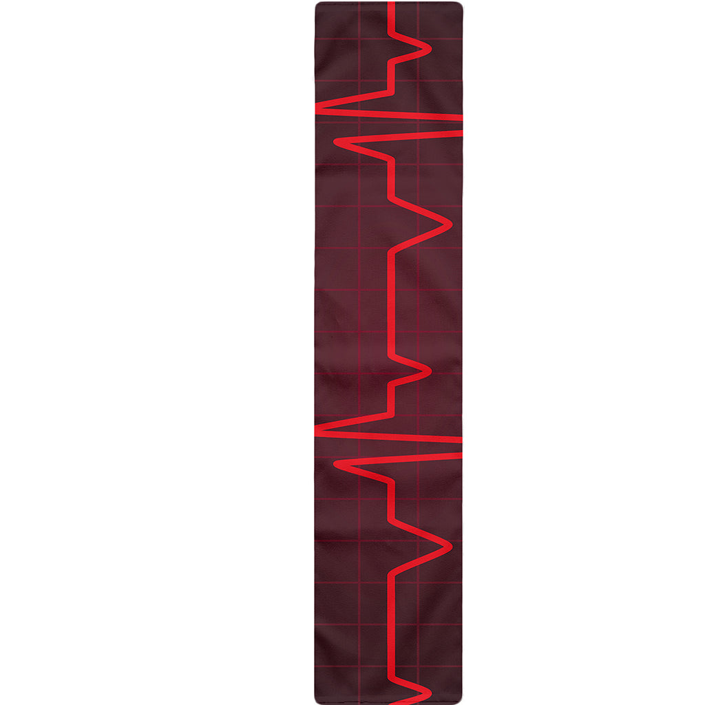 Red Heartbeat Print Table Runner