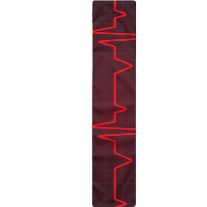 Red Heartbeat Print Table Runner