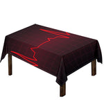 Red Heartbeat Print Tablecloth