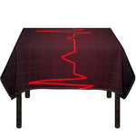 Red Heartbeat Print Tablecloth
