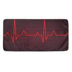 Red Heartbeat Print Towel