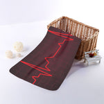 Red Heartbeat Print Towel