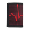 Red Heartbeat Print Trifold Wallet