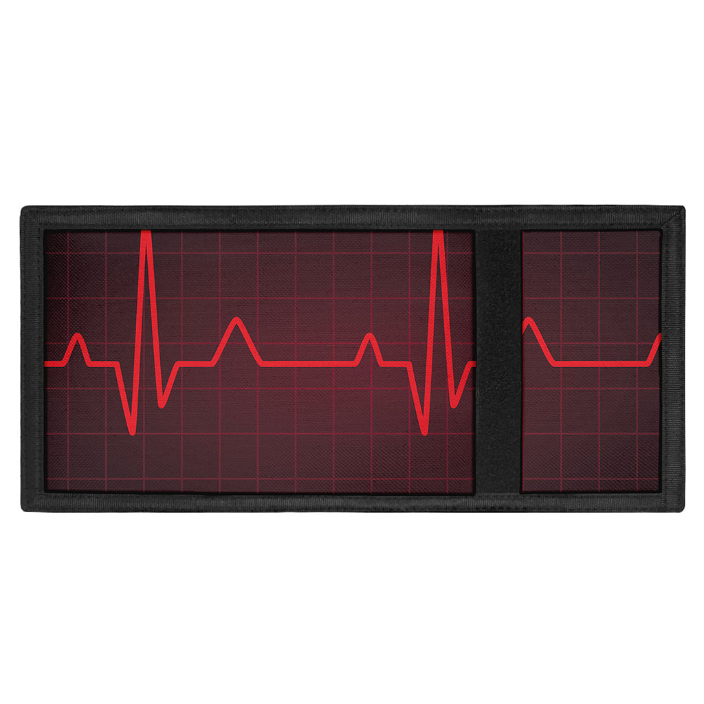 Red Heartbeat Print Trifold Wallet