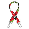 Red Hibiscus Chevron Pattern Print Dog Seat Belt
