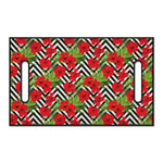 Red Hibiscus Chevron Pattern Print Golf Cart Seat Cover