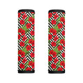 Red Hibiscus Chevron Pattern Print Handle Covers