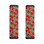 Red Hibiscus Chevron Pattern Print Handle Covers