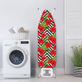 Red Hibiscus Chevron Pattern Print Ironing Board Cover