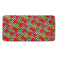 Red Hibiscus Chevron Pattern Print Towel