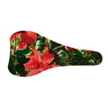 Red Hibiscus Flowers Print Bicycle Seat Cover