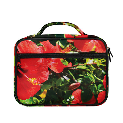 Red Hibiscus Flowers Print Briefcase Bible Bag