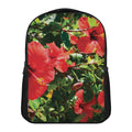 Red Hibiscus Flowers Print Casual Backpack
