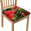 Red Hibiscus Flowers Print Chair Cushion Cover