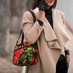 Red Hibiscus Flowers Print Double Strap Bible Bag