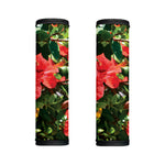 Red Hibiscus Flowers Print Handle Covers