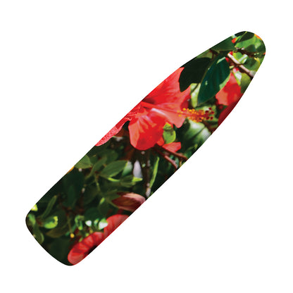 Red Hibiscus Flowers Print Ironing Board Cover