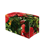 Red Hibiscus Flowers Print Leather Tissue Box Cover