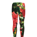 Red Hibiscus Flowers Print Men's Leggings