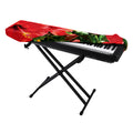 Red Hibiscus Flowers Print Piano Keyboard Cover