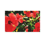 Red Hibiscus Flowers Print Polyester Flag