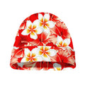 Red Hibiscus Plumeria Pattern Print Beanie