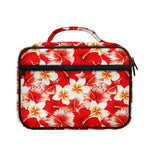 Red Hibiscus Plumeria Pattern Print Briefcase Bible Bag