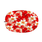 Red Hibiscus Plumeria Pattern Print Car Side Mirror Covers
