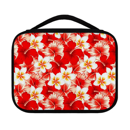Red Hibiscus Plumeria Pattern Print Classic Bible Case