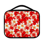 Red Hibiscus Plumeria Pattern Print Classic Bible Case