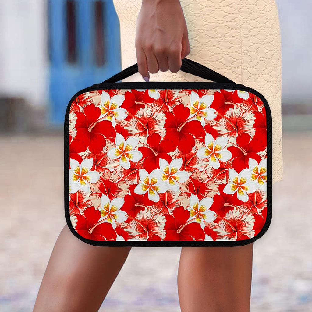 Red Hibiscus Plumeria Pattern Print Classic Bible Case